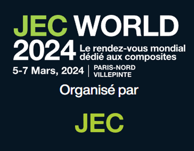 Visuel du salon Jec World, sur lequel Iconik Global sera présent pour l'édition 2024