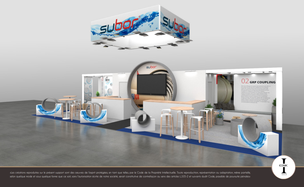 Stand modulaire Subor réalisé par Iconik Global lors du salon Pollutec 2023-5