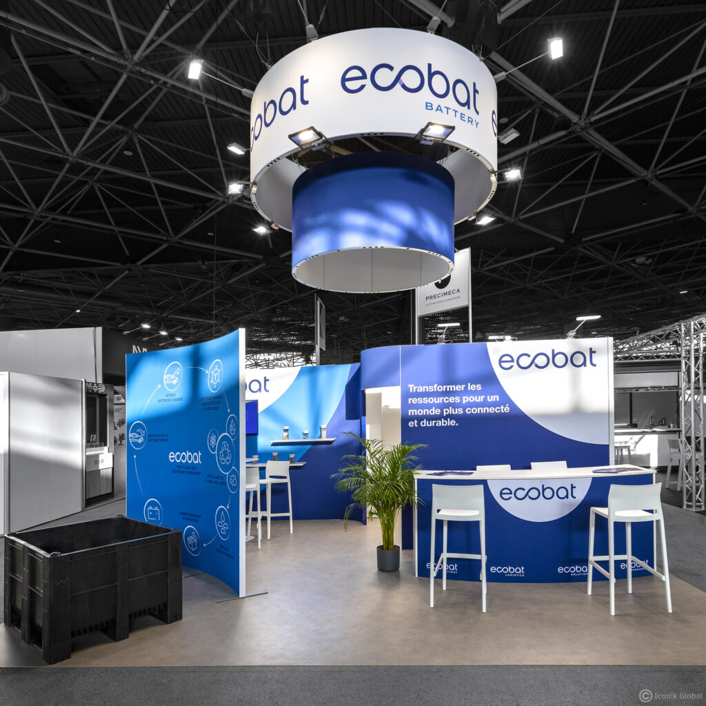 Stand modulaire réalisé pour la société ACROMA sur le salon Pollutec 2023