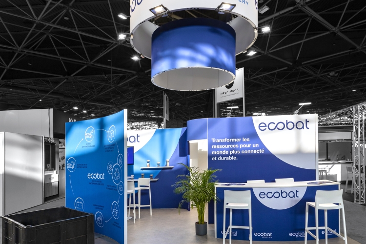 Stand modulaire réalisé pour la société ACROMA sur le salon Pollutec 2023