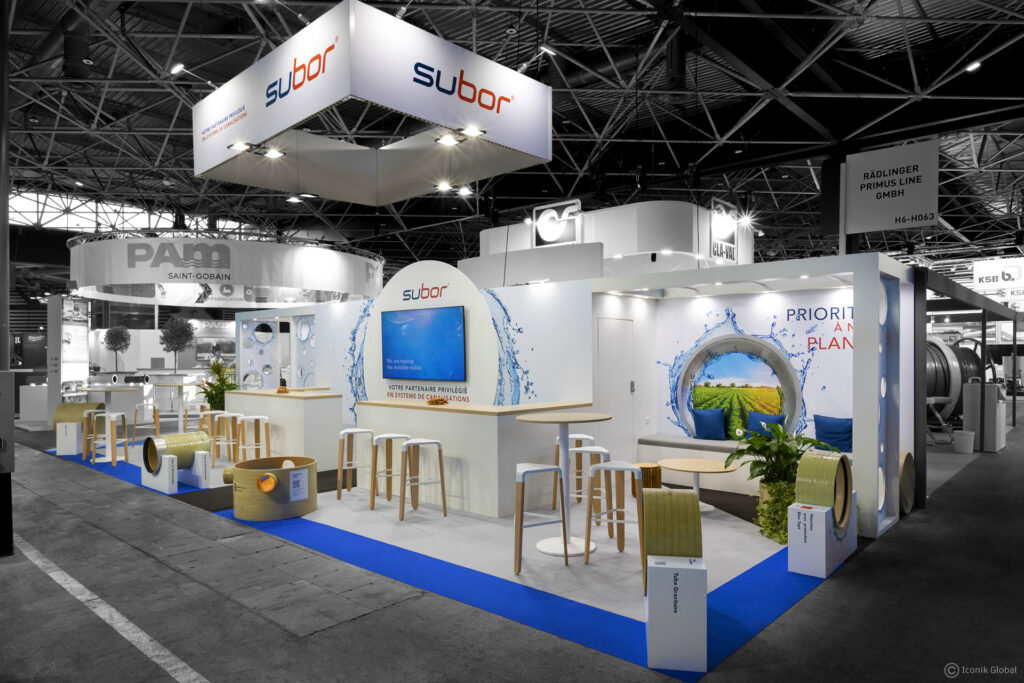 Stand modulaire Subor réalisé lors du salon Pollutec 2023