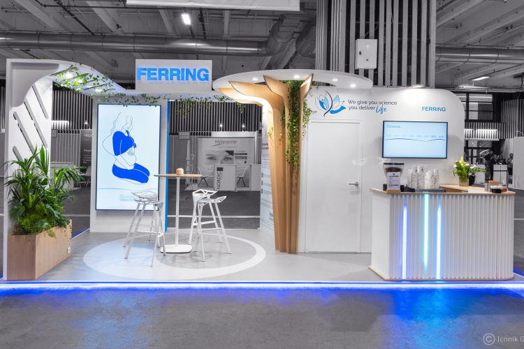 Stand menuisé Ferring réalisé pour le salon FIGO 2023 à Tours