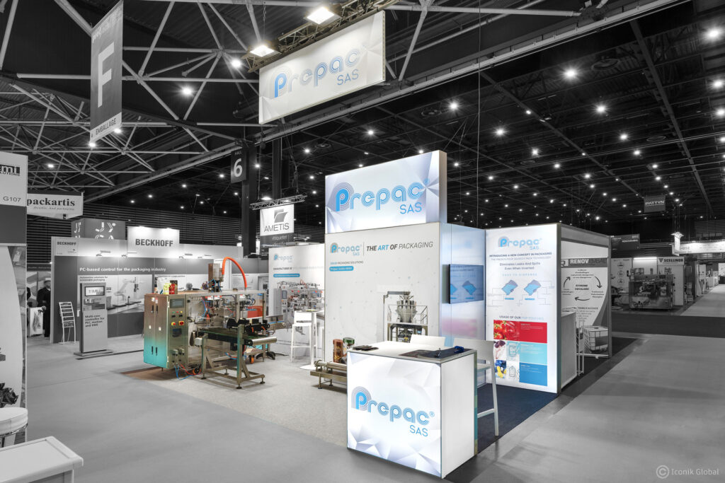 Stand modulaire Prepac pour l'édition 2023 du salon Prod&Pack