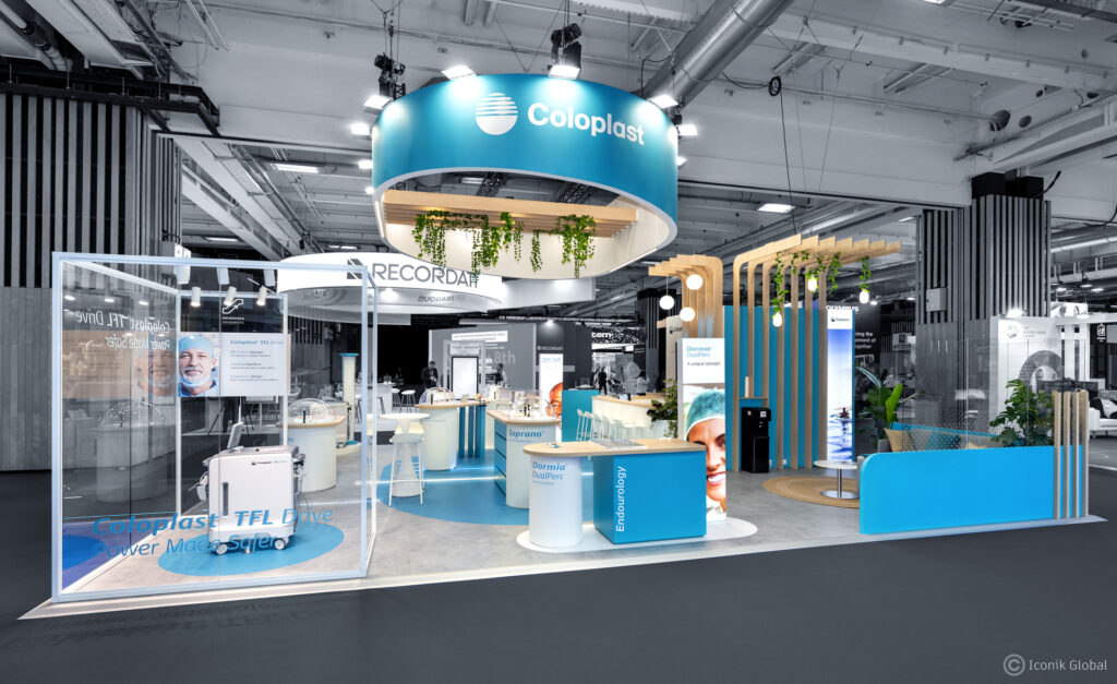 Stand menuisé réalisé pour le salon européen de l&#039;urologie : EAU 2024 à Paris