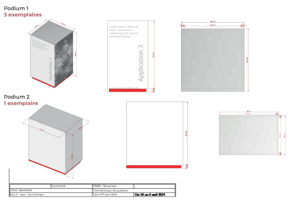 Plans de fabrication podiums