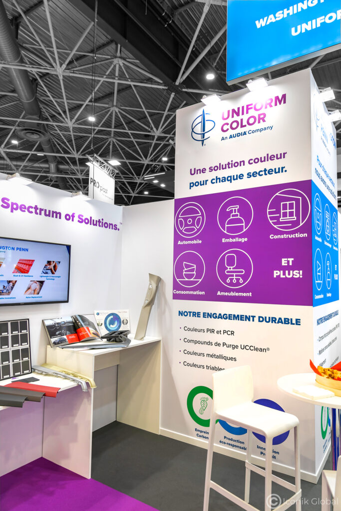 Stand réalisé pour Audia lors de l'édition 2024 du France Innovation Plasturgie.